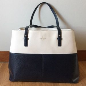 Kate Spade Navy and Cream Handbag